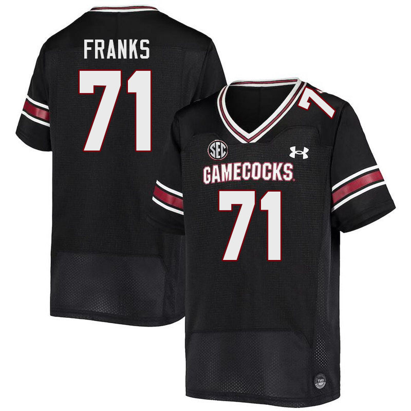 Men #71 Blake Franks South Carolina Gamecocks College Football Jerseys Stitched-Black